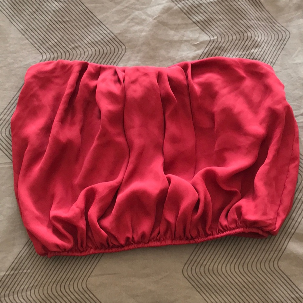 Maroon Crop Top Bandeau - Picture 1 of 3
